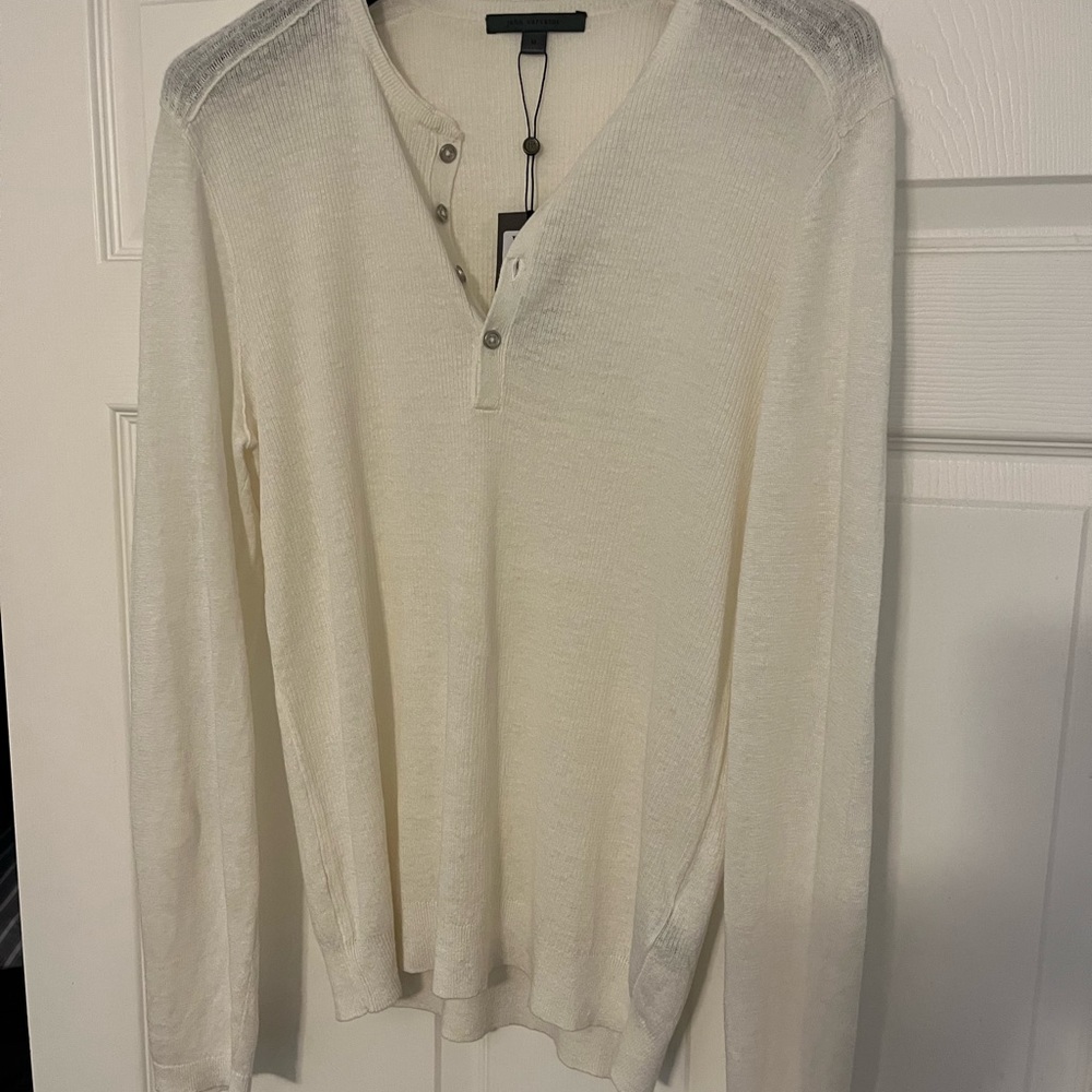 John Varvatos Brand New Eggshell Linen Shirt Retails for $238